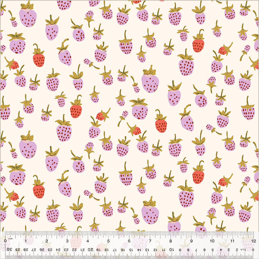 PREORDER Studio Edit by Heather Ross Strawberry, Lilac, Minky - 37024MKY-2