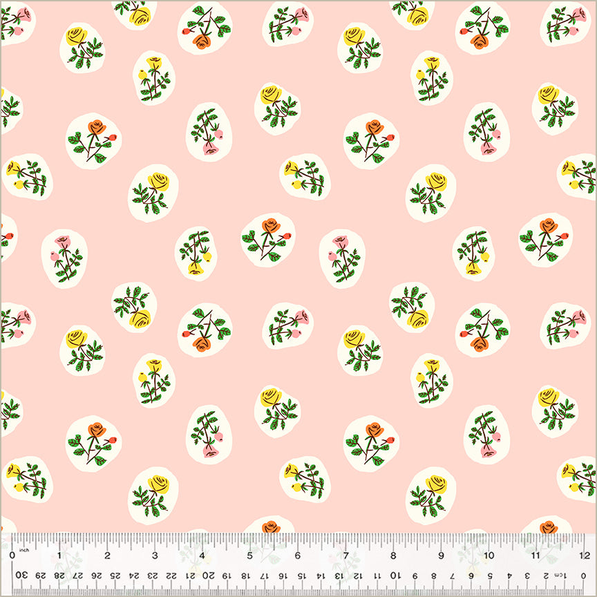 PREORDER Studio Edit by Heather Ross Bouquet, Blush, Cotton - 40930D-4