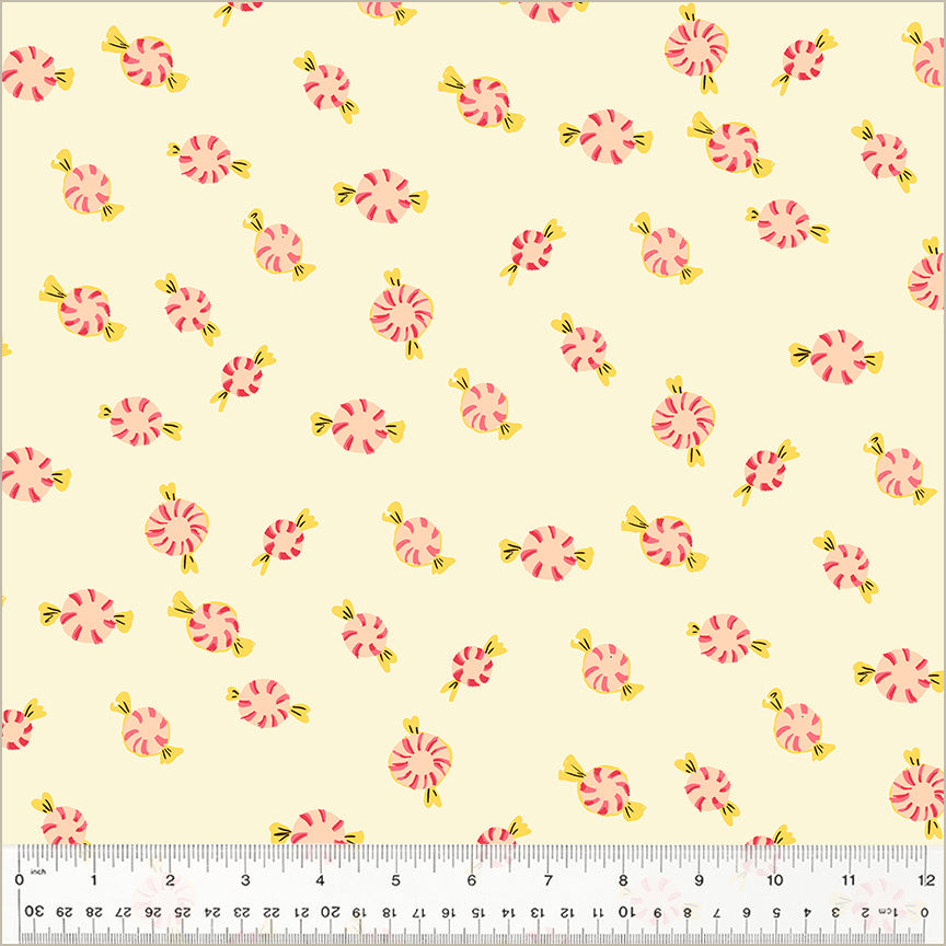 PREORDER Studio Edit by Heather Ross Peppermint Candies, Cream, Cotton - 50167D-2