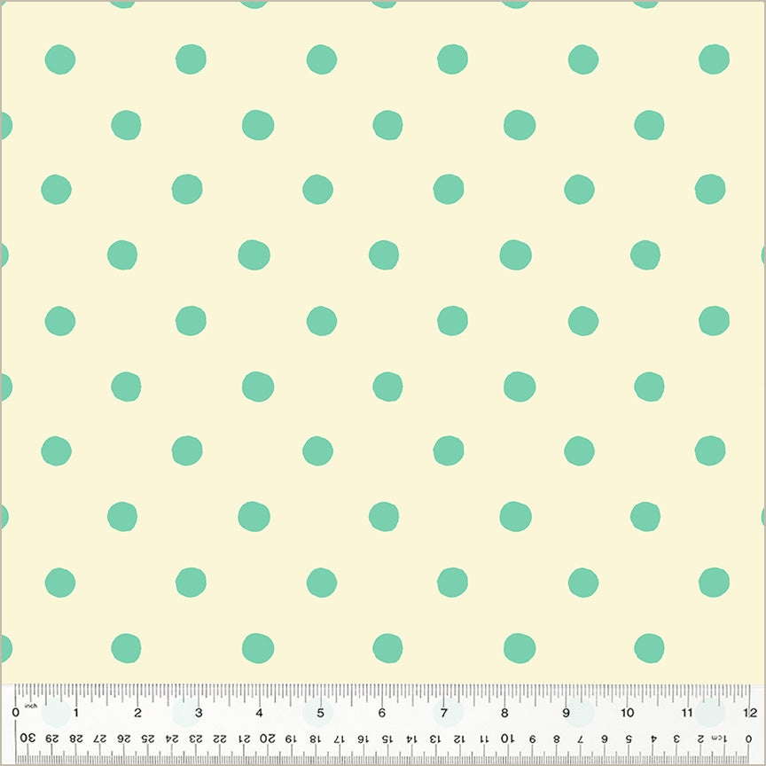 PREORDER Studio Edit by Heather Ross Dots, Aqua, Cotton - 50169D-1