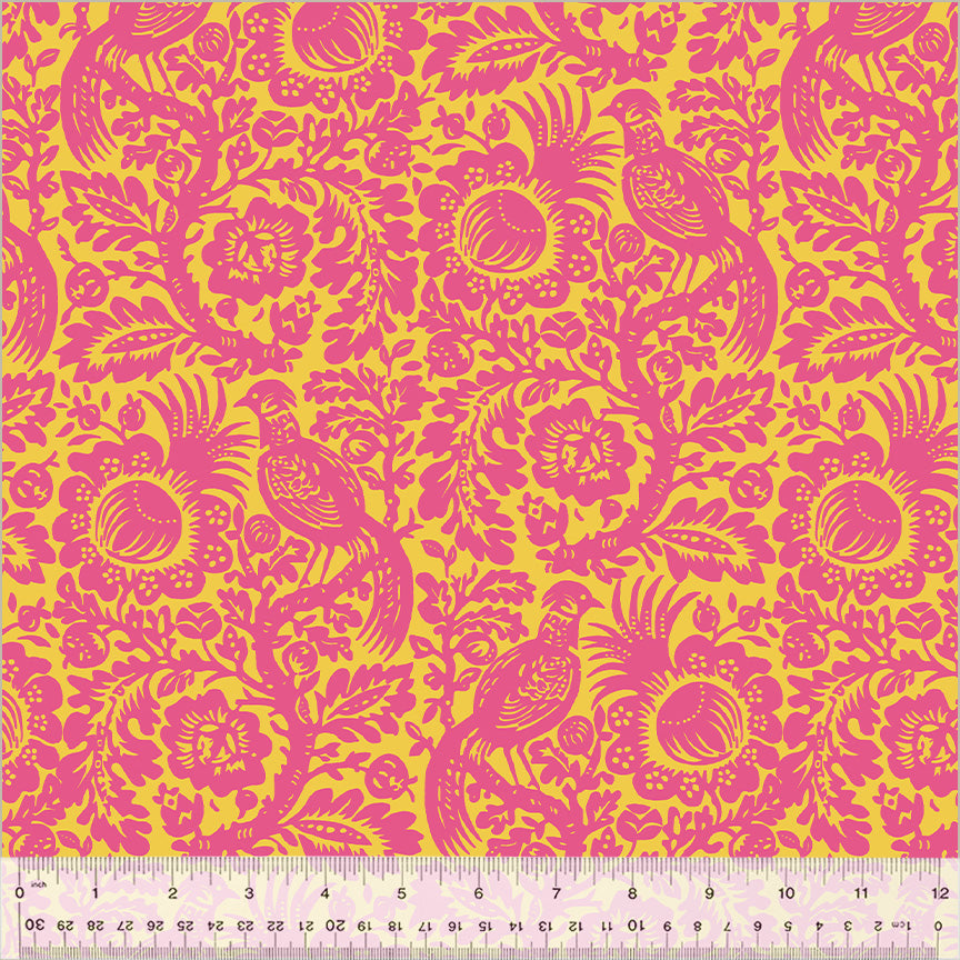 FAT QUARTER West Palm Beach by Jennifer Paganelli for Windham Rachael Daisy - Yellow