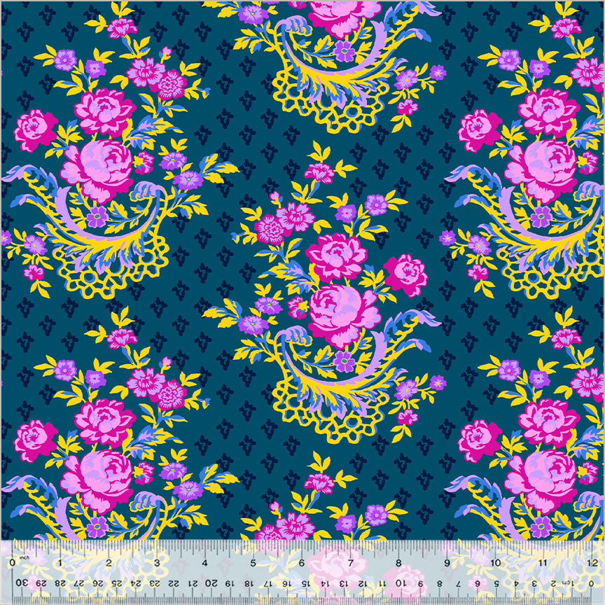 YARDAGE West Palm Beach by Jennifer Paganelli for Windham Michelle - Dark Teal