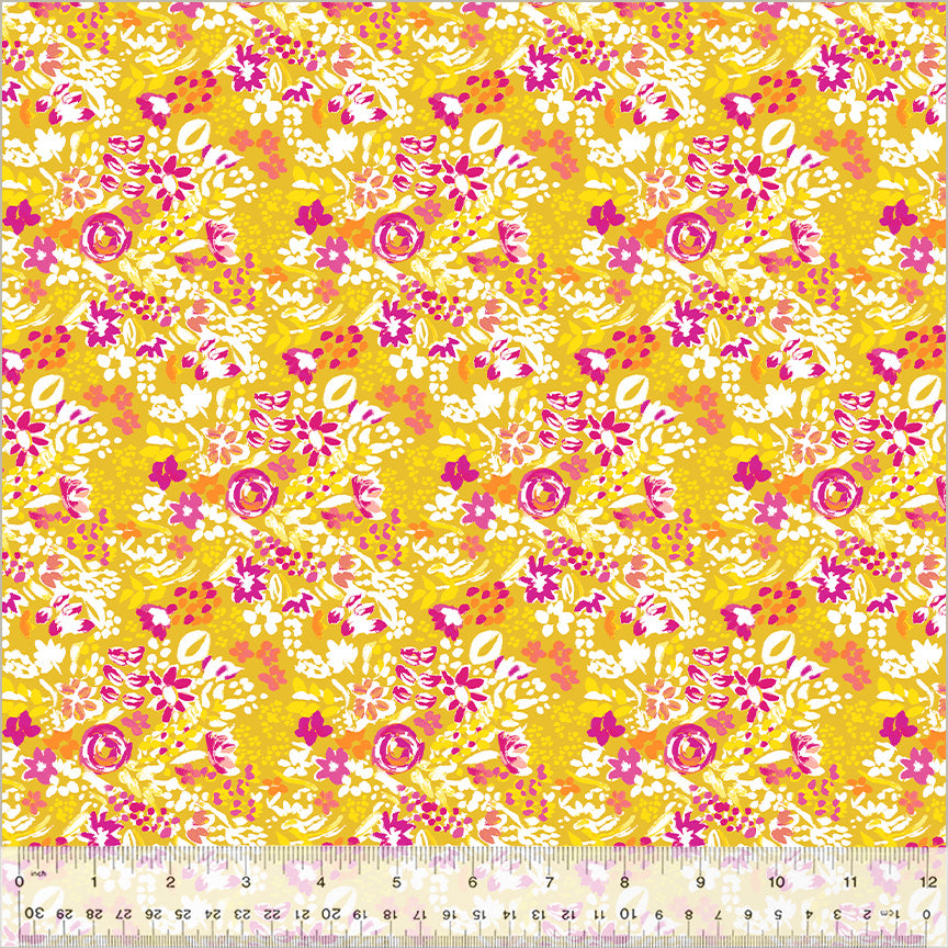 FAT QUARTER West Palm Beach by Jennifer Paganelli for Windham Joanna - Yellow