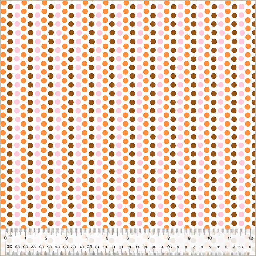 PREORDER Studio Edit by Heather Ross Dots, Pink & Orange, Cotton - 54326D-5