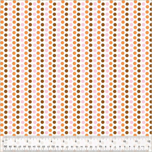 PREORDER Studio Edit by Heather Ross Dots, Pink & Orange, Cotton - 54326D-5