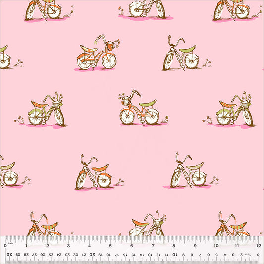 PREORDER Studio Edit by Heather Ross Dream Bike, Pink, Cotton - 54327D-6