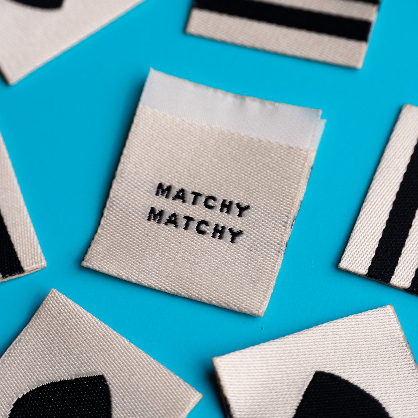 Black & White Heart - Premium Woven Sew In Label - Matchy Matchy