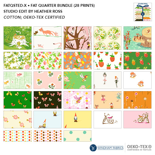 PREORDER FOR JULY Studio Edit by Heather Ross  Full 28 pc Fat Quarter Bundle