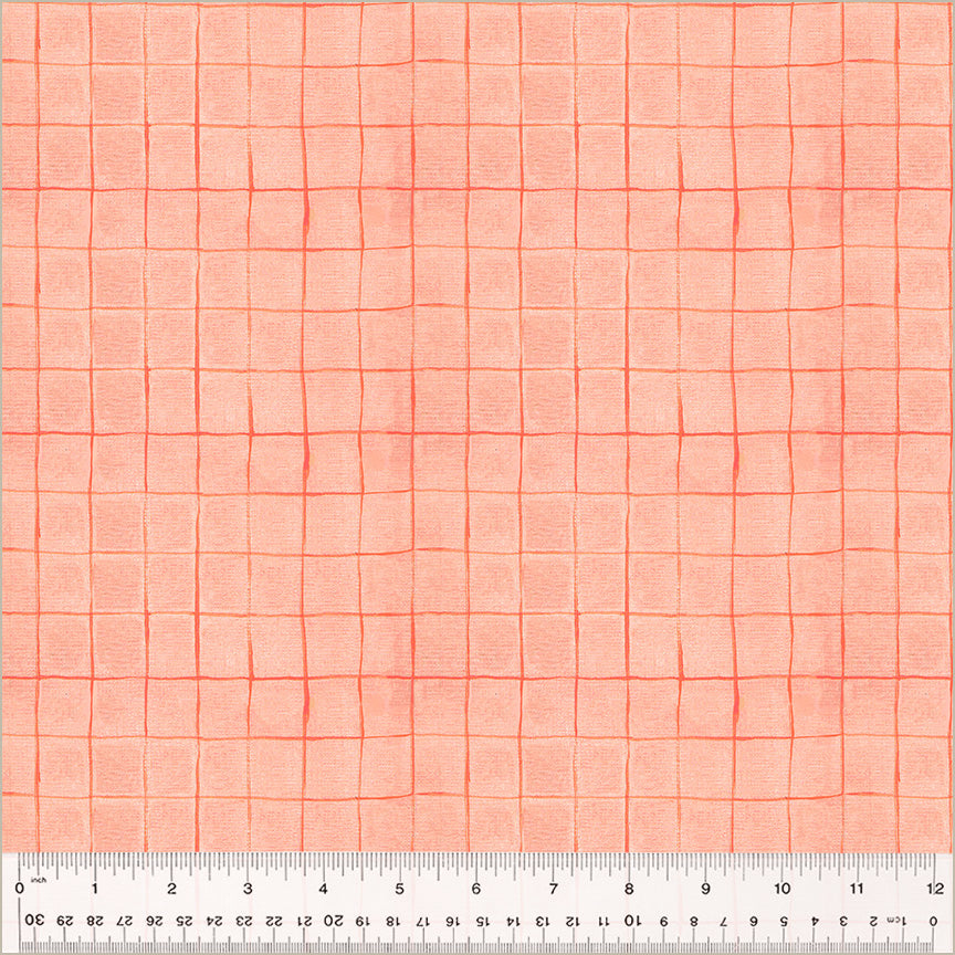 Heather Ross By Hand Drawn Plaid in Salmon