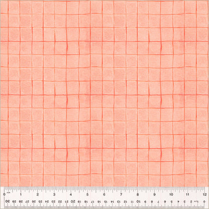 Heather Ross By Hand Drawn Plaid in Salmon