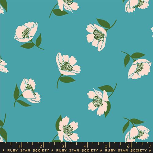 YARDAGE Juicy by Melody Miller for Ruby Star Society Flutter-  Dark Turquoise RS0089 14