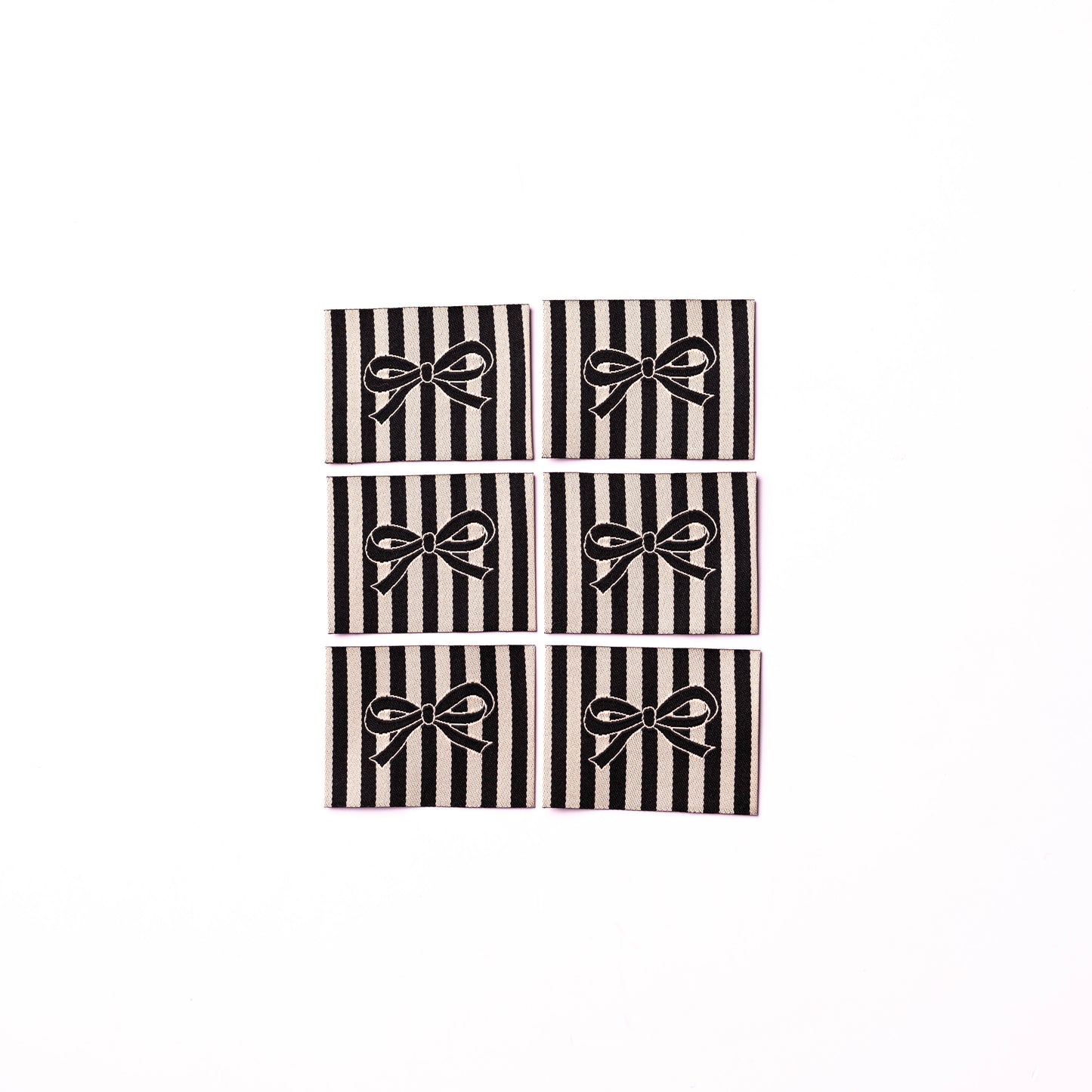 Black & White Bow - Premium Woven Sew in Label - Matchy Matchy