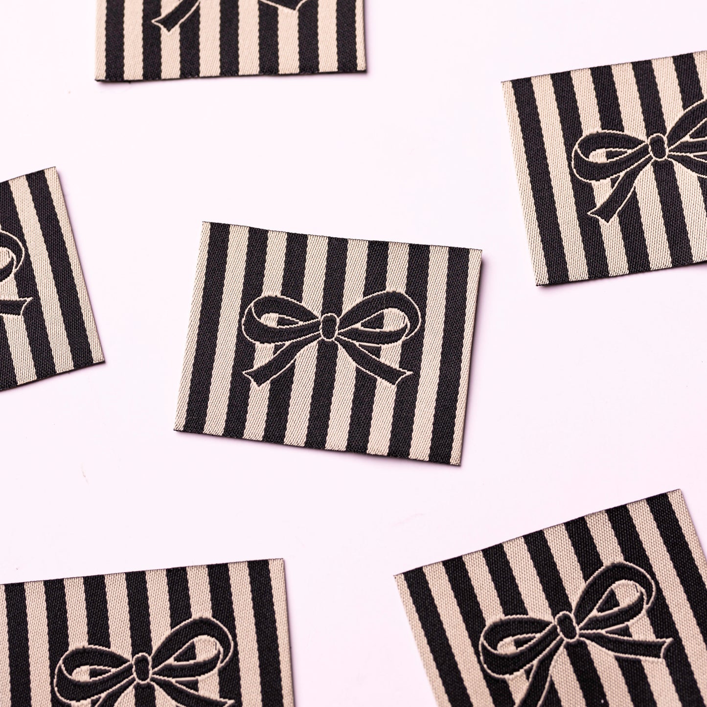 Black & White Bow - Premium Woven Sew in Label - Matchy Matchy