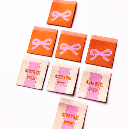 Cutie Pie Bow - Premium Woven Sew in Label - Matchy Matchy