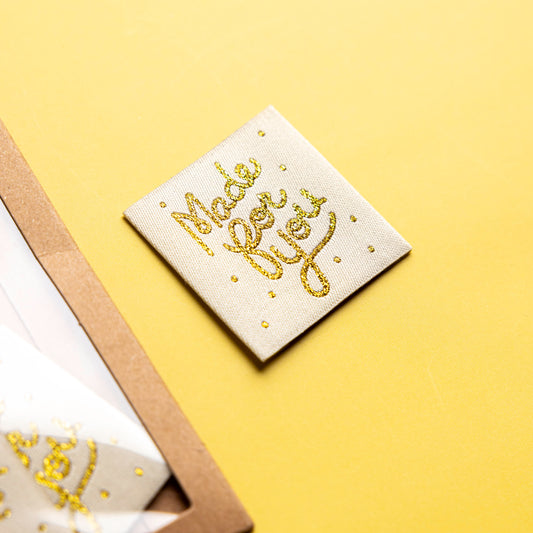 Metallic Made for You Premium Woven Label by Sarah Hearts