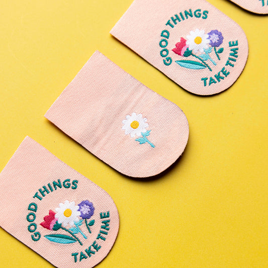 Good Things Take Time Premium Woven Label by Sarah Hearts