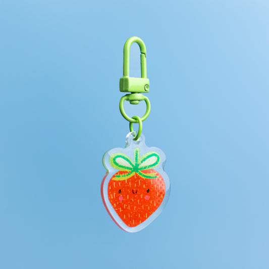 Lizzy House Strawberry Zipper Charm