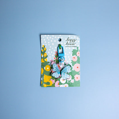 Lizzy House Blue Zipper Charm