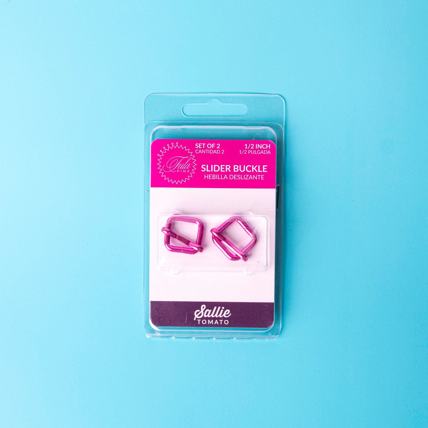 Sallie Tomato x Tula Pink 1/2 Inch Slider Buckle Pack of 2