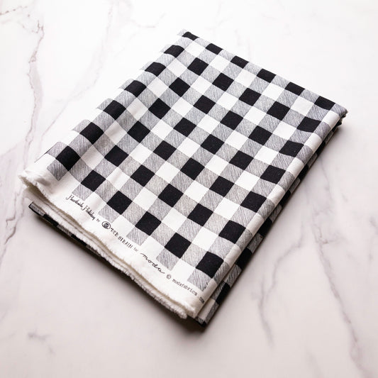 Personal Destash: 1 7/8 yard Black & White Buffalo Check from Moda